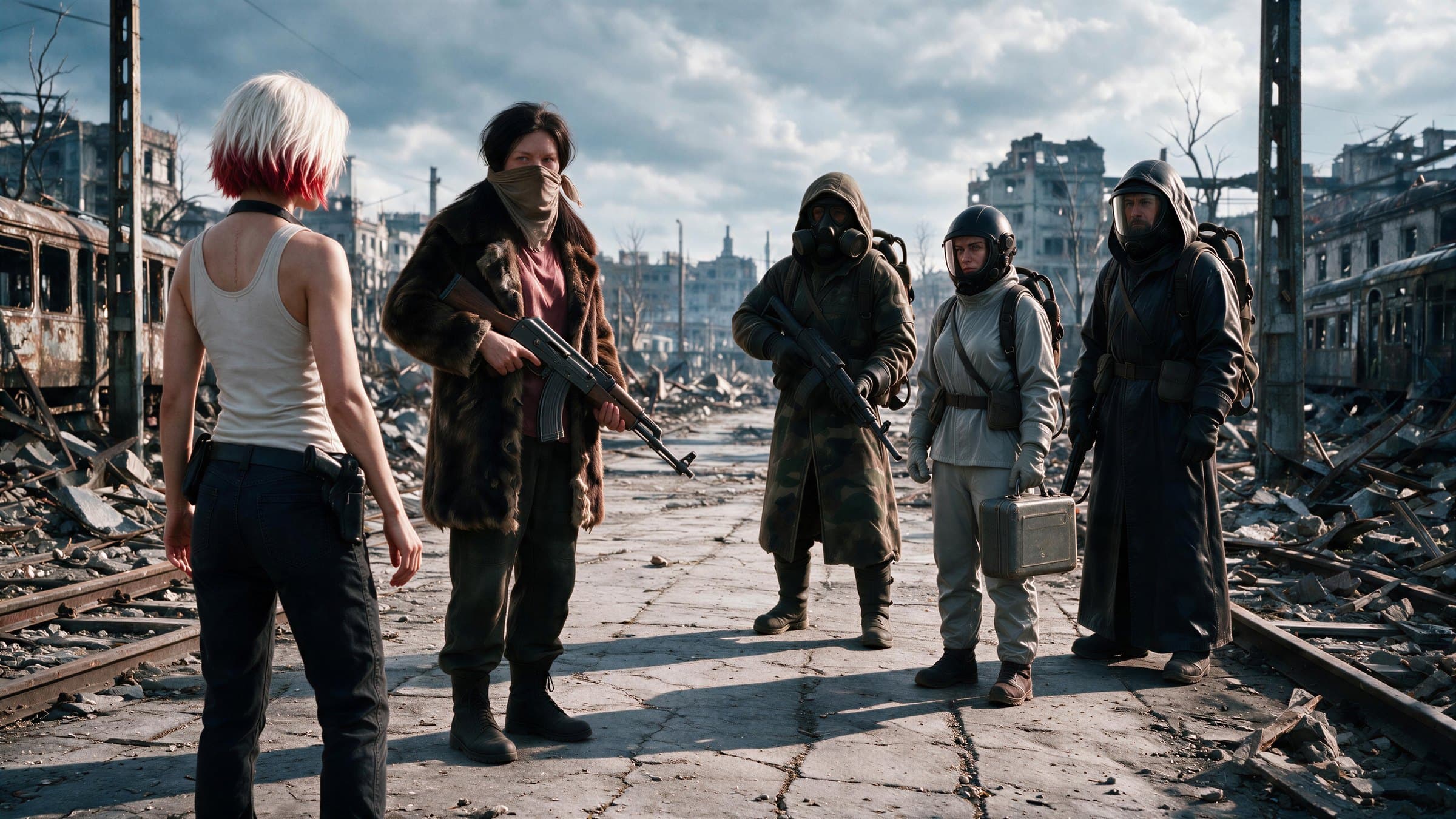 Berlin Guild explorers armed in the Dead Zone