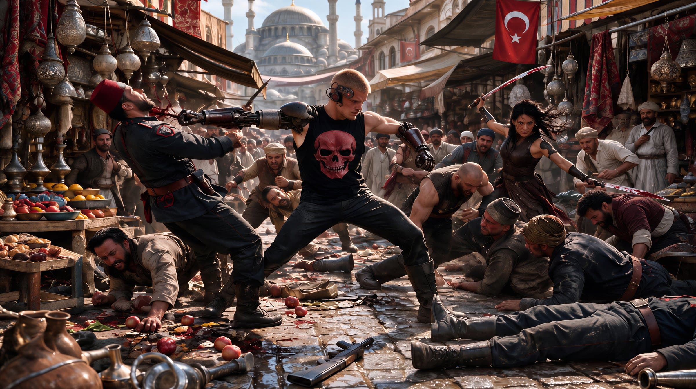 Ilya Zorin and Nareh in a market brawl in Istanbul